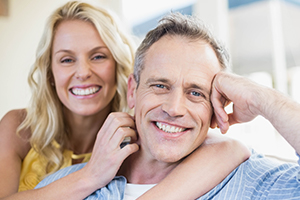 Laughing man and woman