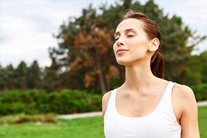 Woman enjoying the outdoors